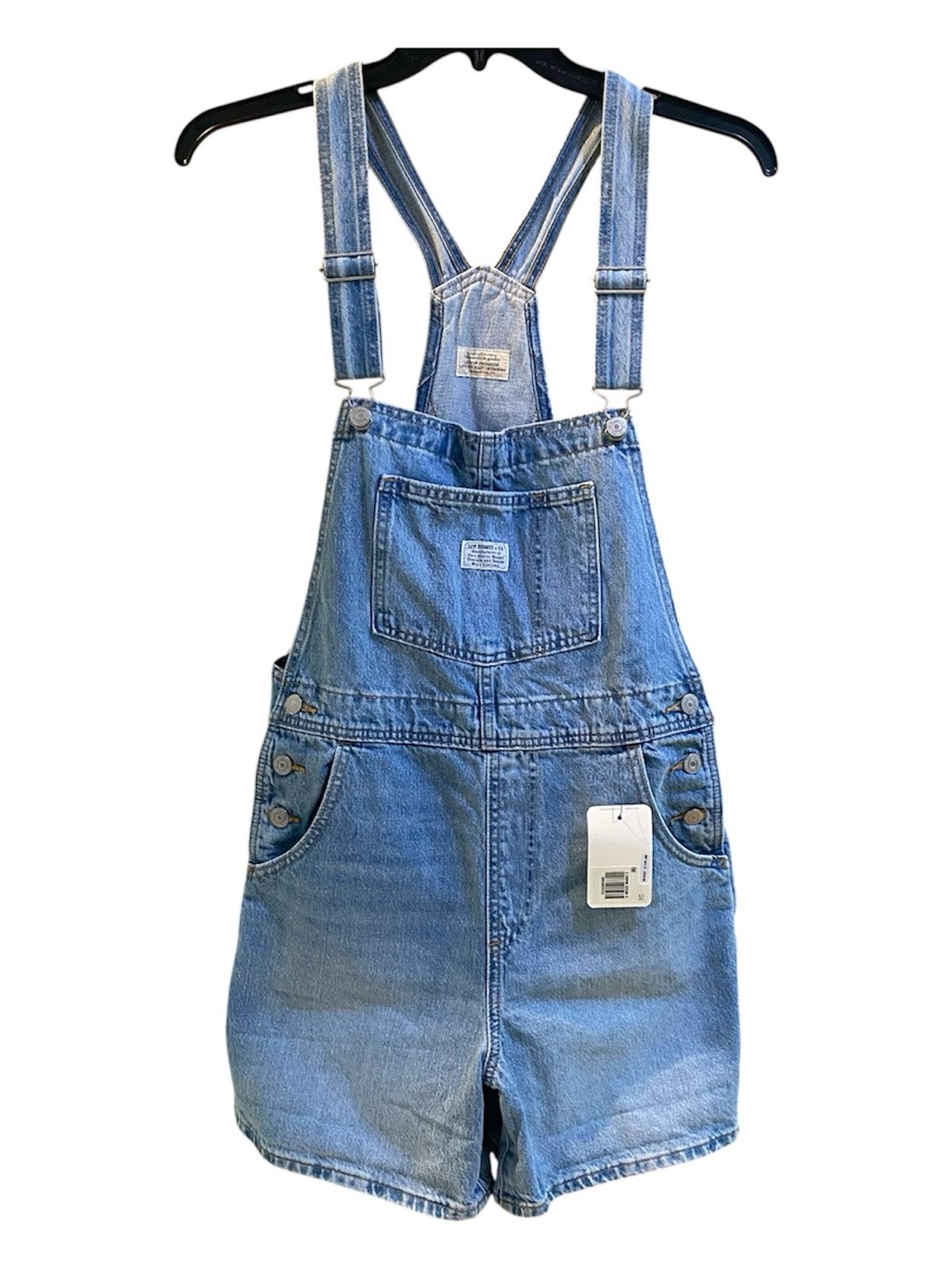 New Levi’s Overalls Size S Blue Jean Shorts 💯 Cotton Summer Vacation